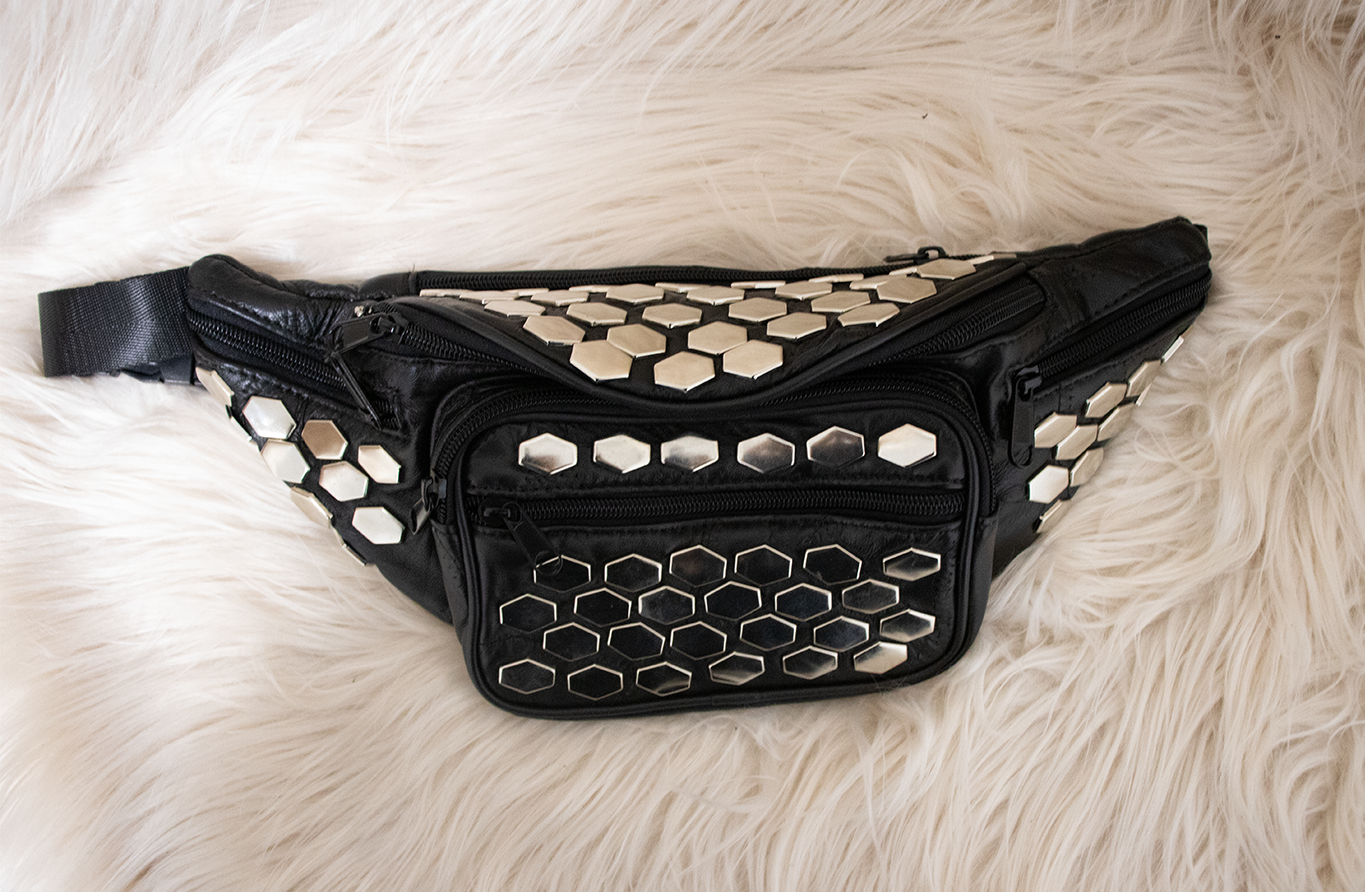 HEXAGON STUD FANNY PACK