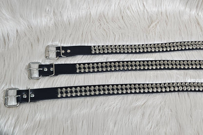 UK 77 TWO-ROW STUDDED BELT